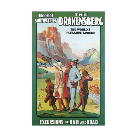 Art For Africa - Travel Poster for the Drakenburg, South Africa Print Wall Art By Found Image Press