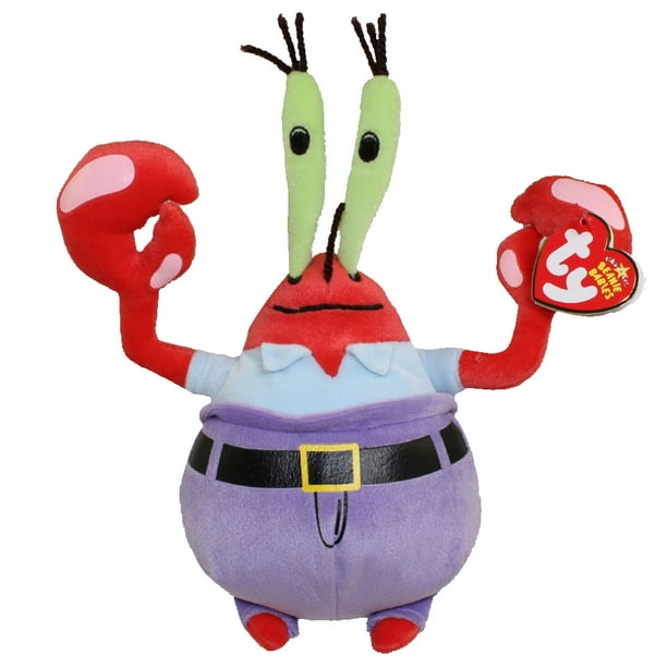 TY Beanie Baby MR. KRABS (SpongeBob Squarepants) (7.5 inch) Walmart