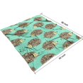 thumbnail image 4 of Cute Green Hedgehog Pattern Blanket,Comfortable Soft Flannel Throw Blanket,All Season,Warm Lightweight Blankets for Sofa Bed Couch Living Room Chair,50"x60", 4 of 4