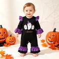thumbnail image 2 of Baby Long Sleeve Cute Print Jumpsuit Ruffled Romper Halloween Cosplay Girl Halloween Outfit Size 3-18 Months, 2 of 8