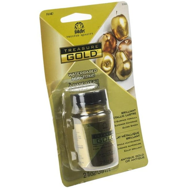 Plaid & Craft FATG3082 Antique Gold Folk Art Treasure Gold Paint