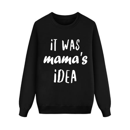 

Family Matching Clothing Long Sleeved Letter Printed Casual Hooded Pullover Sweatshirt Top Fashion Parent Child Mom Style Matching Outfits Set