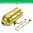 thumbnail image 4 of Uxcell E26/E27 Lamp Socket, 1/8IP Thread Screw UL Listed Hanging Light Bulb Holder Gold 2Pack, 4 of 5