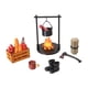 thumbnail image 1 of Casa de muñecas en miniatura a escala 1/12, juego de camping con escena de fogata, decoración realista para niños, juego de comida, accesorios para, 1 of 9