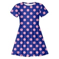 thumbnail image 4 of TJAZFJPA Robes de Printemps pour Filles Mode Enfants Robe à Pois Ajustée à Manches Courtes (4-13 Ans) Robe de Pâques pour Tout-Petits, 4 of 4