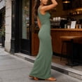thumbnail image 7 of WRKEKC Work Dresses for Women Solid Crew Neck Sleeveless Tank Straight Work Ankle Length Lightweight Comfort, 7 of 7