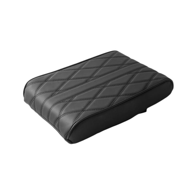 Car Center Console Pad, Universal Car Armrest Seat Box Cover, Car Interior Accessories, Auto Memory Foam Leather Armrest Cover Protector for Most SUVs, Trucks, Cars (Black)