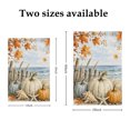 thumbnail image 6 of Coastal Fall Garden Flags For Outdoor, Coastal Blue Pumpkin Starfish Seashell Maple Leaf Small Double Side Yard Flags Weather Proof Garden Decor for Lawn Outside Holiday 12 x 18 Inches, 6 of 9