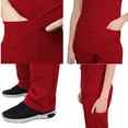 thumbnail image 5 of Green Town Scrubs for Women Scrub Set - V-Neck Top and Straight Leg Pant, 5 Pockets, Easy Care, Solids and Prints Uniforms, 5 of 7