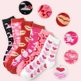 thumbnail image 6 of Loritta 6 Pairs Womens Crew Socks Cotton Novelty Socks Colorful Funny Socks Valentine's Day Gifts, Size 5-9, 6 of 6