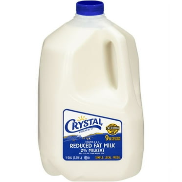 Crystal Creamery, Real California Milk, 2% Reduced Fat, Gluten Free Milk, Plastic Jug, Gallon128 fl oz