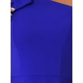 thumbnail image 5 of INSPIRE CHIC Women's Dress Bow One Shoulder Strapless A-Line Flared Party Dress with Pockets M Royal Blue, 5 of 6