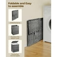 thumbnail image 6 of Laundry Hamper with Lid, 90L Clothes Hamper with 2 Removable Liner Bags & 2 Mesh Laundry Bags, Handwoven Synthetic Rattan Laundry Basket for Clothes, Toys in Bathroom, Bedroom Grey, 6 of 7