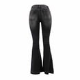 thumbnail image 5 of adviicd Womens Stretchy Low Rise Butt Lifting Flare Jeans Denim Bell Bootcut Pants (Black, M), 5 of 6