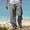 Gray, variant on Men Pants Men's Fall Cuffed Pants Multi Pocket Tether Solid Trousers Relaxation Length Pants Cargo Pants for Men 50% Off Clear