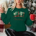 thumbnail image 3 of Merry Christmas Sweatshirt for Women Plaid Holiday Long Sleeve Xmas Tree Print Pullover Lightweight Shirt, 3 of 7