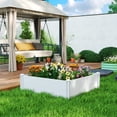 thumbnail image 2 of Outsunny Vinyl Raised Garden Bed, 3 x 3 x 1ft Modular Garden Box, White, 2 of 10