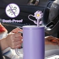 thumbnail image 6 of NiHome 6-Pack Silicone Straw with Flower Cover Cap, 12 Inch Reusable Silicone Drinking Straws Compatible with Stanley 40oz and 30oz Tumblers, Customizable Length and Dishwasher Safe(Morandi Colors), 6 of 8