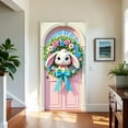 thumbnail image 4 of Moocorvic Easter Bunny Door Covers Decorative for Front Door Outside, Spring Easter Eggs Backdrop Party Home Decor 6x3FT, 4 of 6