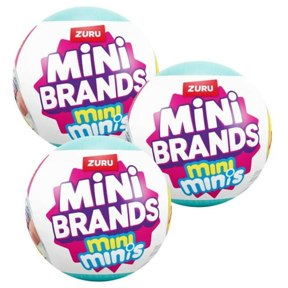 Mini Brands Fill the Fridge Playset (Assorted) Collectible Blind Novelty and Gag Toy by ZURU - Set of 3