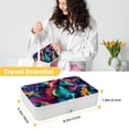 thumbnail image 5 of Unicorn Portable PU Leather Travel Organizer with Removable Compartment - Necklace and Jewelry Organizer Box, 5 of 6