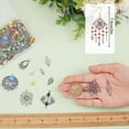 thumbnail image 5 of 1Box DIY 8Pairs Bohemian Style Chandelier Charms Earrings Making Kit Boho Dream Catcher Charm Feather, 5 of 8