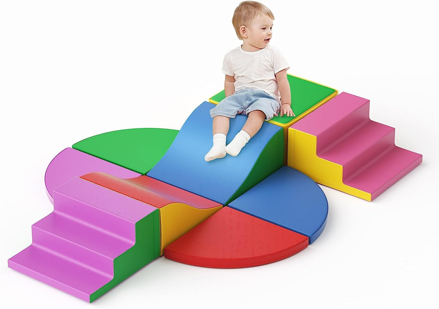 Climb and Crawl Activity Play Set, Toddler Climbing Toys Indoor with