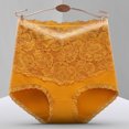 thumbnail image 2 of BYHONG High Waist Cotton Panties for Women Lace Plus Size Lift Seamless Briefs Gold XL, 2 of 4