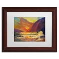 thumbnail image 2 of Trademark Fine Art 'Hawaiian Coastal Sunset' Canvas Art by Manor Shadian, White Matte, Wood Frame, 2 of 4