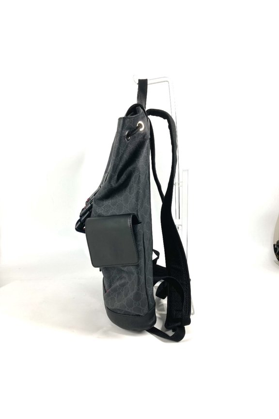 Pre-Owned GUCCI 49556 GG Supreme Tiger Backpack Rucksack Canvas Men's Black E-240726-9