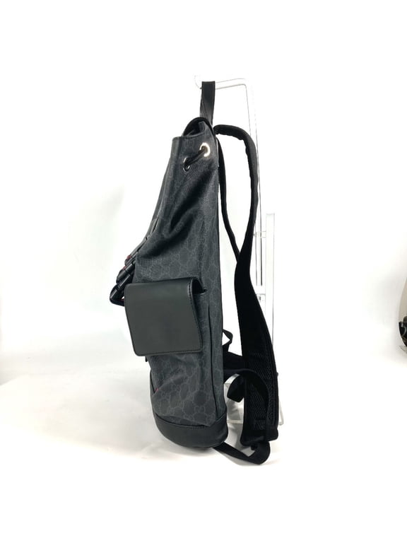 Pre-Owned GUCCI 49556 GG Supreme Tiger Backpack Rucksack Canvas Men's Black E-240726-9