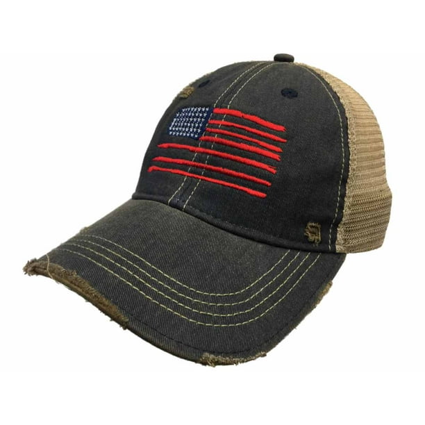 Original Retro Brand - American Flag USA Retro Brand Mesh Adjustable ...