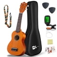 thumbnail image 4 of Everjoys 21 inch Soprano Ukulele Starter Kit w/Gig Bag,Rainbow String,Free Online Lesson,Tuner,Pick,Strap,Songbook, 4 of 10