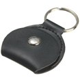 thumbnail image 4 of Llavero plegable de cuero sintético para púa de guitarra, bolsa con soporte para púa, color negro, 4 of 5