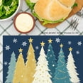 thumbnail image 3 of Jbralid Christmas Tree Pattern Linen Placemat Set of 8 for Home Kitchen Table Decor 12x18 inch, 3 of 5