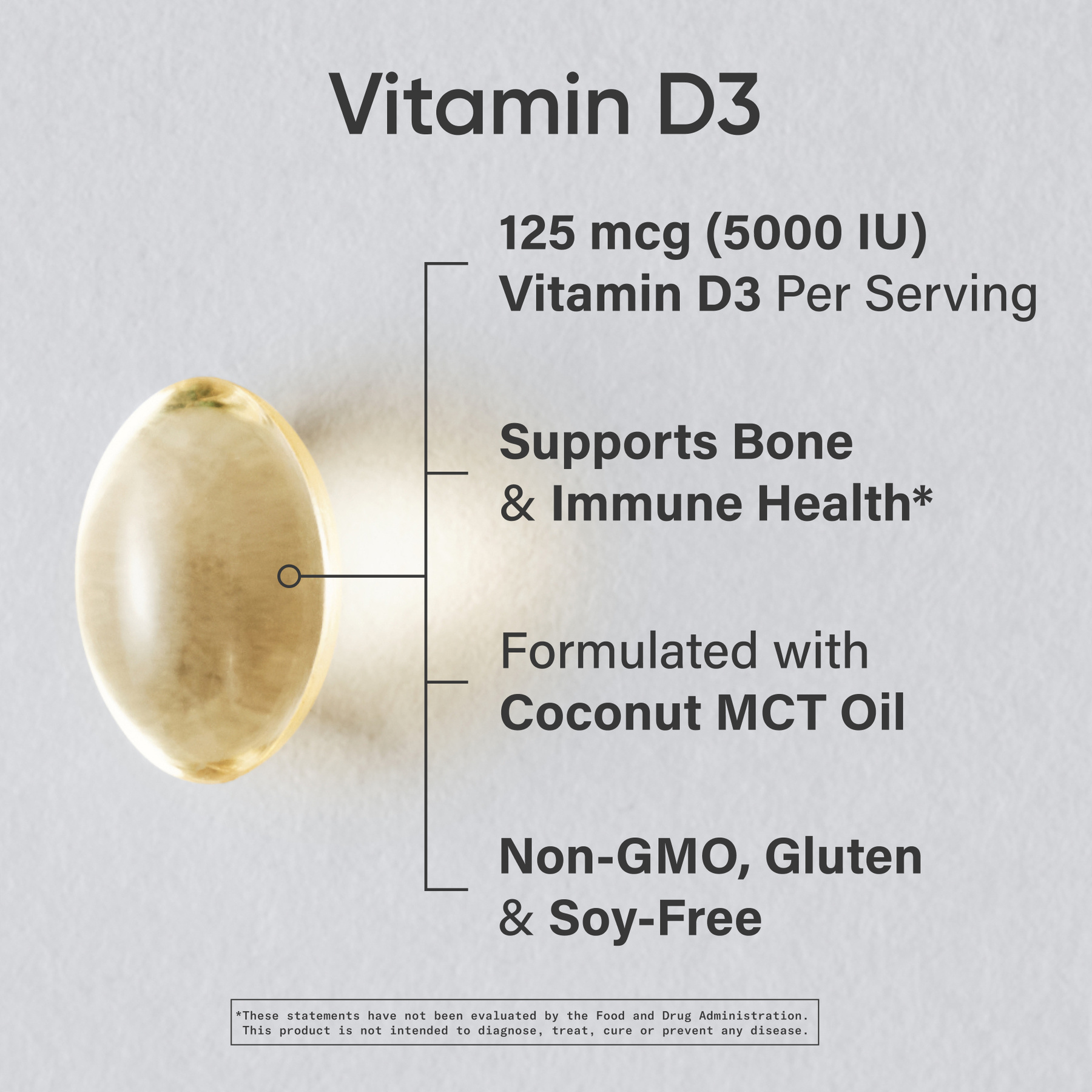 Vitamina D3 5000 UI de Sports Research con Aceite MCT de Coco - Suplemento de Vitamina D de Alta Potencia (30 Softgels) 2