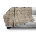 thumbnail image 3 of Dandelion Soft Flannel Fleece Blanket, Abstract Vintage Colorful Blowball Pattern with Warm Tones Line Art Composition, Cozy Plush for Indoor and Outdoor Use, 70" x 90", Multicolor, by Ambesonne, 3 of 6