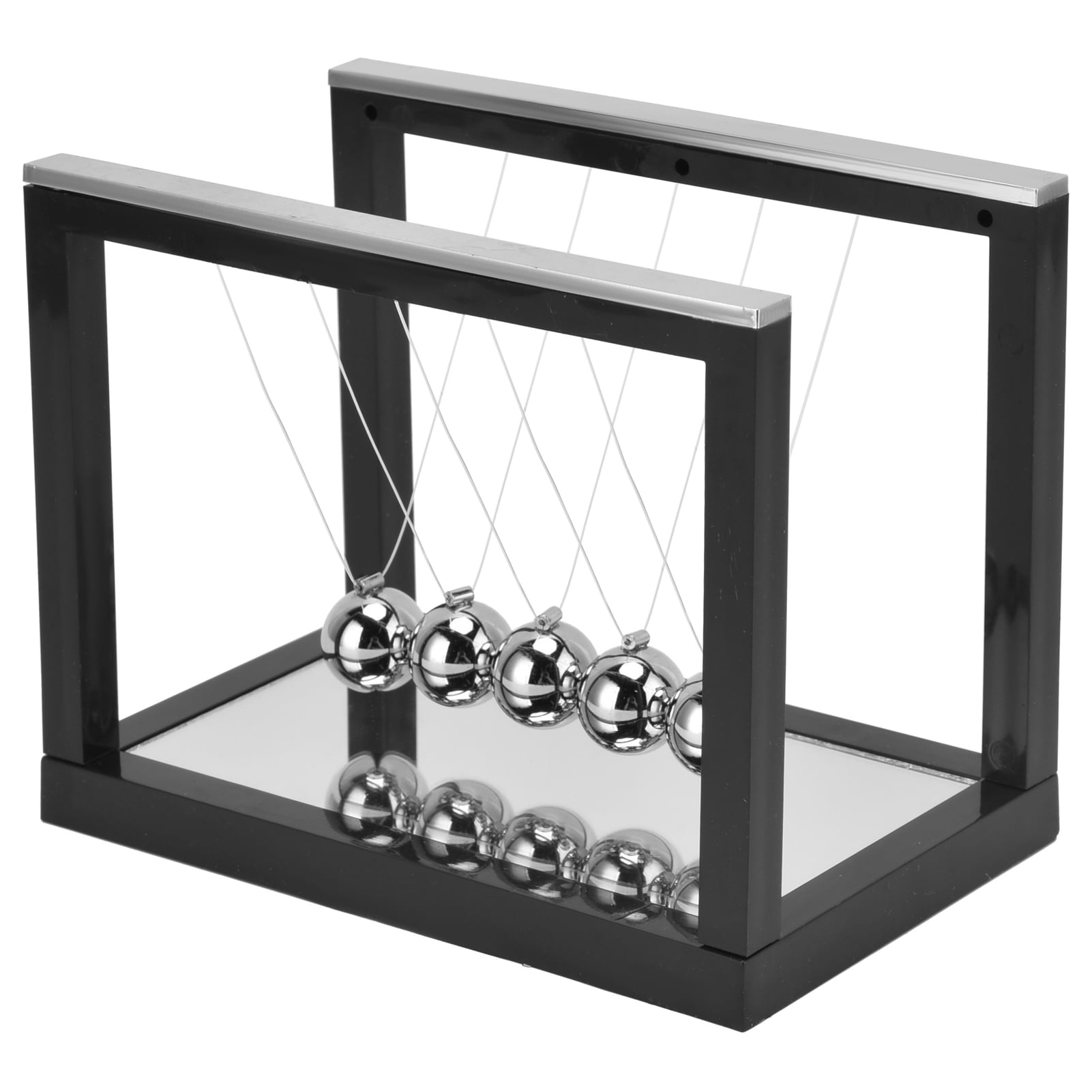 BIMZUC Gravity Balanced Pendulum Ball Toy Desktop Office Accessories Wrought Iron Physics Science Decompression Decoration Black For Home Decor Birthday Gift Stress Relief