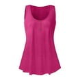 thumbnail image 6 of Ydkzymd Plus Size Tank Tops for Women Loose Fit Hot Pink Button Up Cute Sleeveless T Shirts Solid Color Fall Flowy Tunics Henley Plus Size Comfy Blouses 5XL, 6 of 6