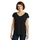 thumbnail image 1 of Camiseta drapeada con espalda cruzada para mujer de District Made. DM416 Negro XS Distrito DM416, 1 of 1