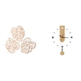 thumbnail image 1 of Reloj Silencioso Con Grandes Números Romanos Y Diseño Creativo De Hojas De Palma En La Pared, Ideal Para El Hogar, El Baño, La Sala De Estar, El Dormitorio O Como Fondo De TV., 1 of 8