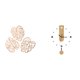 thumbnail image 1 of Reloj de pared con forma de hojas de palma, placa de madera decorativa, adorno de la selva tropical, decoración silenciosa de acrílico, ideal para sal, 1 of 8