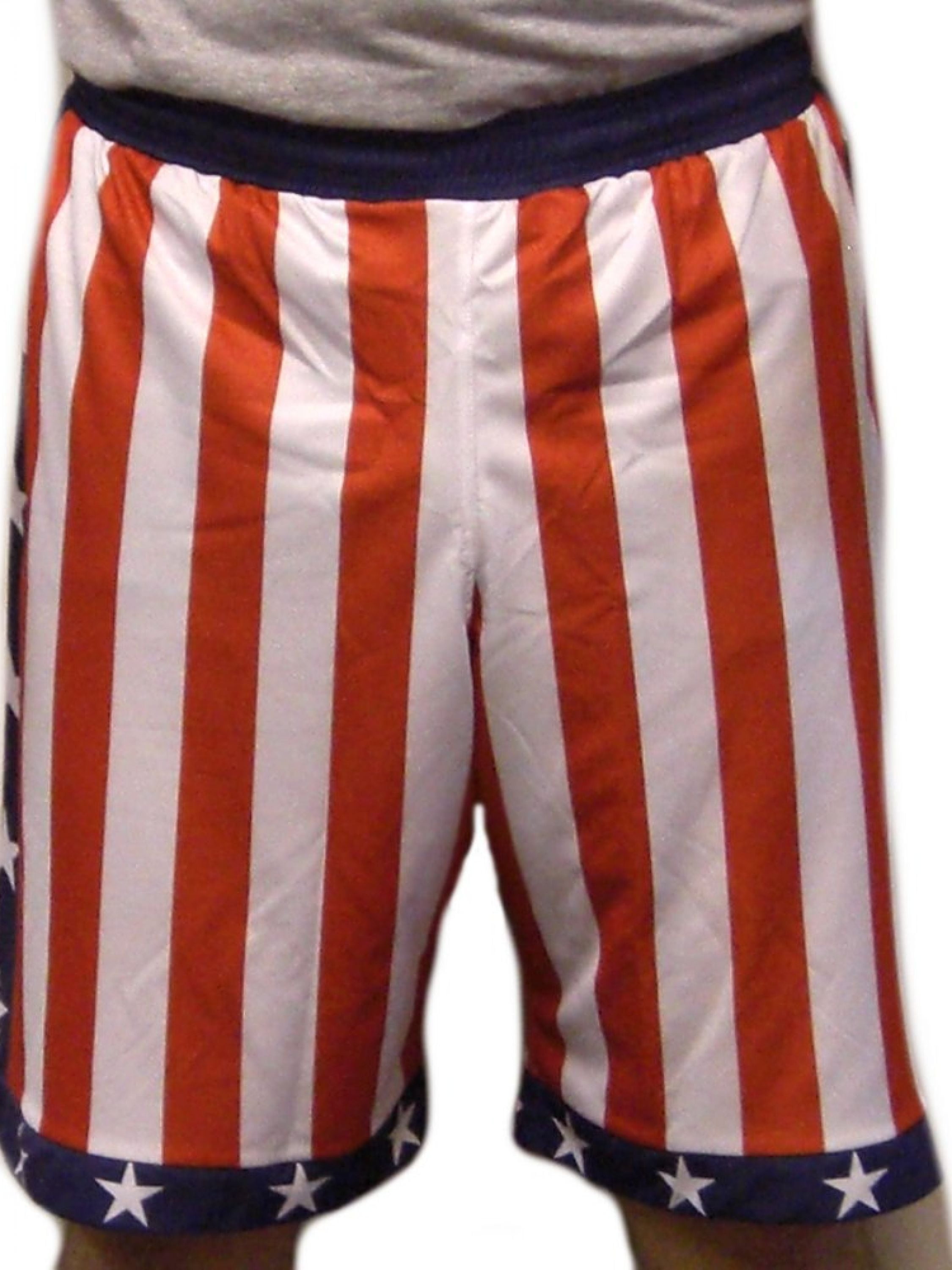 Rocky Balboa American Flag Shorts Donnie Apollo Creed USA IV Costume ...