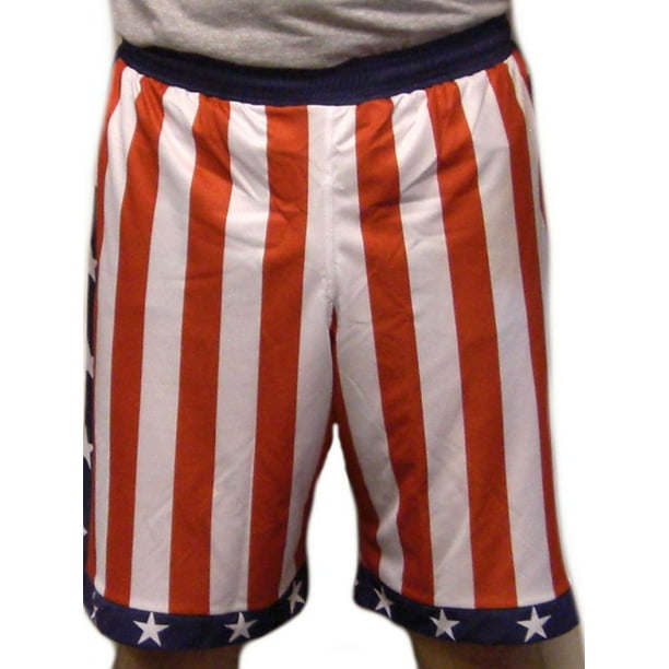 Rocky Balboa American Flag Shorts Donnie Apollo Creed USA IV Costume ...