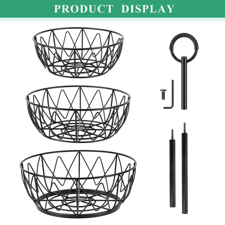 Costway 3-Tier Wire Fruit Basket Stand Kitchen Snack Vegetable Storage  Organizer KC53790 - The Home Depot