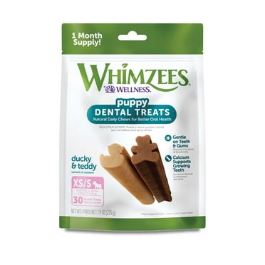 WHIMZEES By Wellness Daily Use Pack Natural Grain Free Puppy Dental Treats for Dogs, Small, 30 Count
