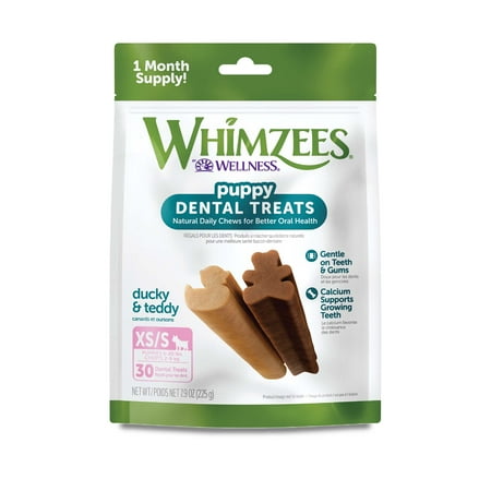 UPC: 0815436018457 | Whimzees Daily Use Pack Puppy Dental Treats for Dogs  Extra Small & Small Bag of 30