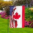 thumbnail image 3 of American Flag Waving Show Canada Flag Canadian American Friendship Proud Root Garden Flag, Double-Sided Decorative Outdoor Flag, Patriotic Polyester Yard Flag 12 x 18 in, 3 of 5