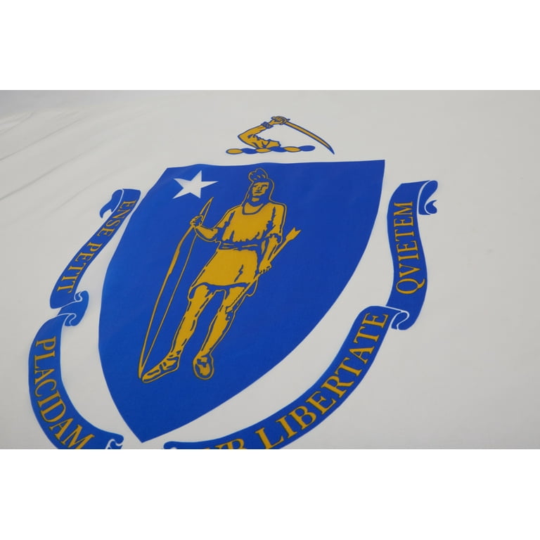 Allied Flag 4 x 6 FT Nylon Massachusetts State Flag - Made Allied Flag 4 x 6 FT Nylon Massachusetts State Flag - Made