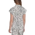 thumbnail image 2 of Halston womens  Printed V-Neck Top, s, 2 of 3
